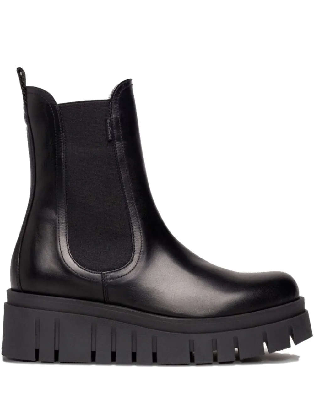 NERO GIARDINI 55mm elastic-panelled platform boots Black