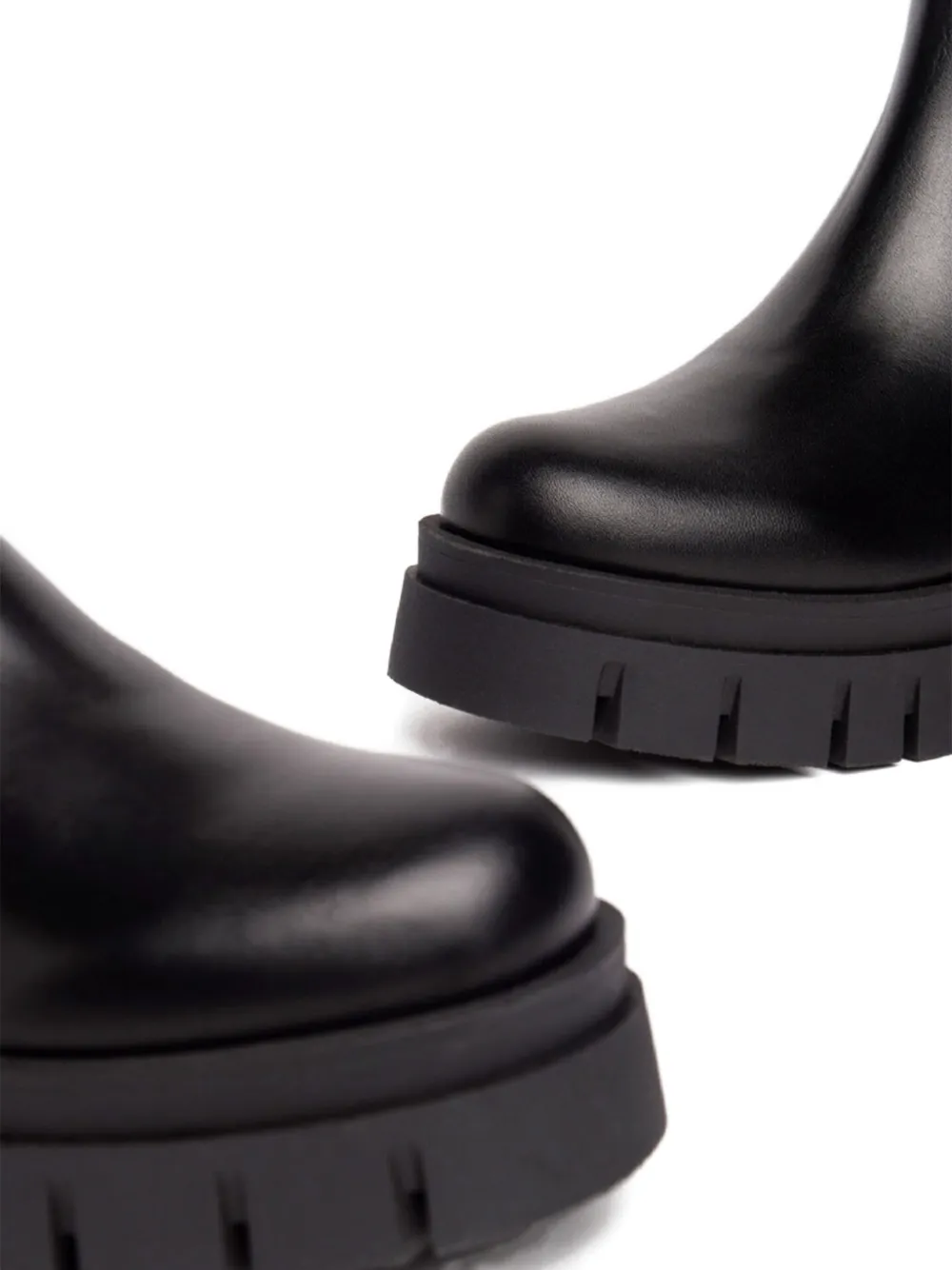 NERO GIARDINI 55mm elastic-panelled platform boots Black