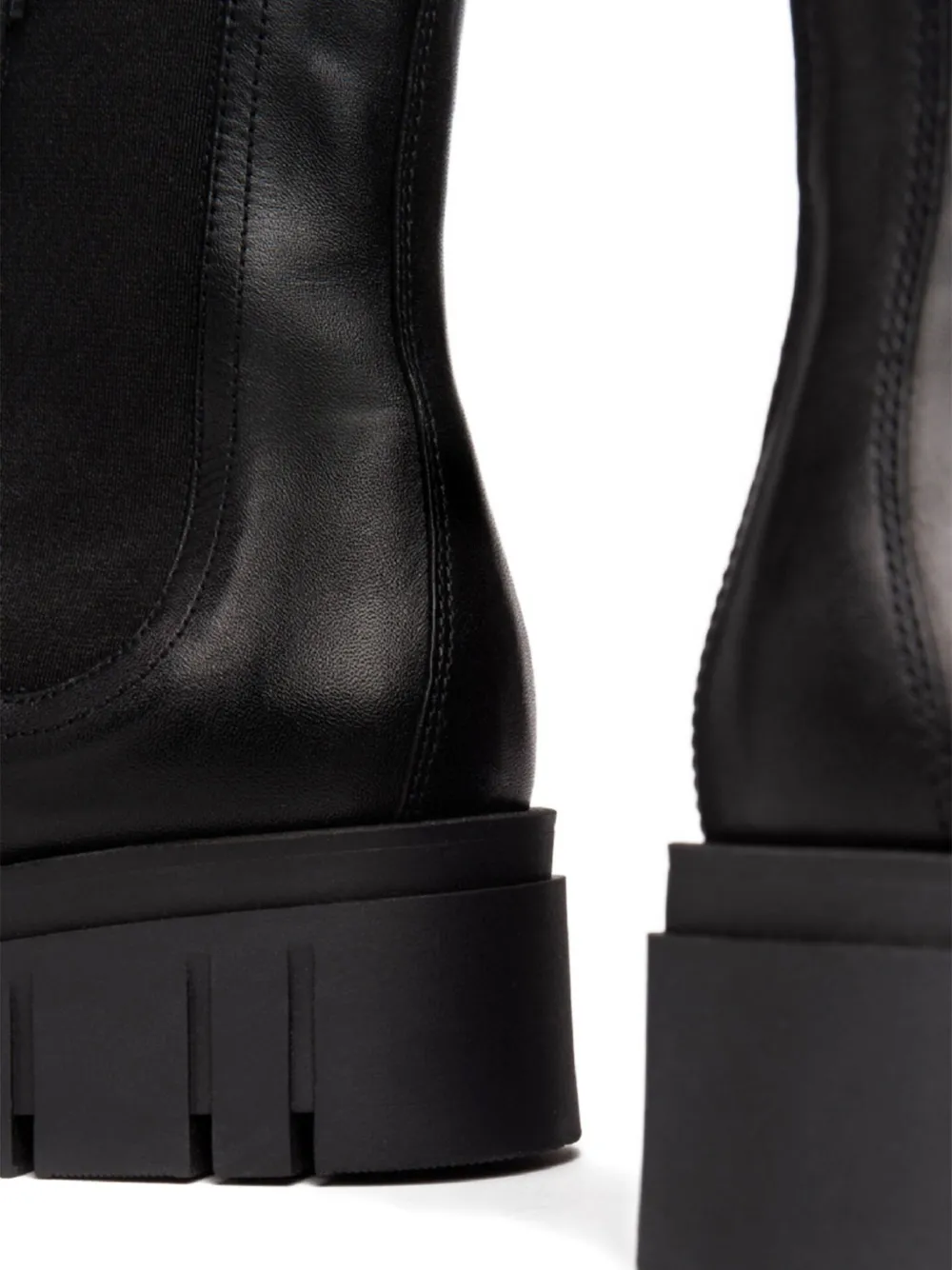 NERO GIARDINI 55mm elastic-panelled platform boots Black