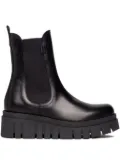 NERO GIARDINI 55mm elastic-panelled platform boots - Black