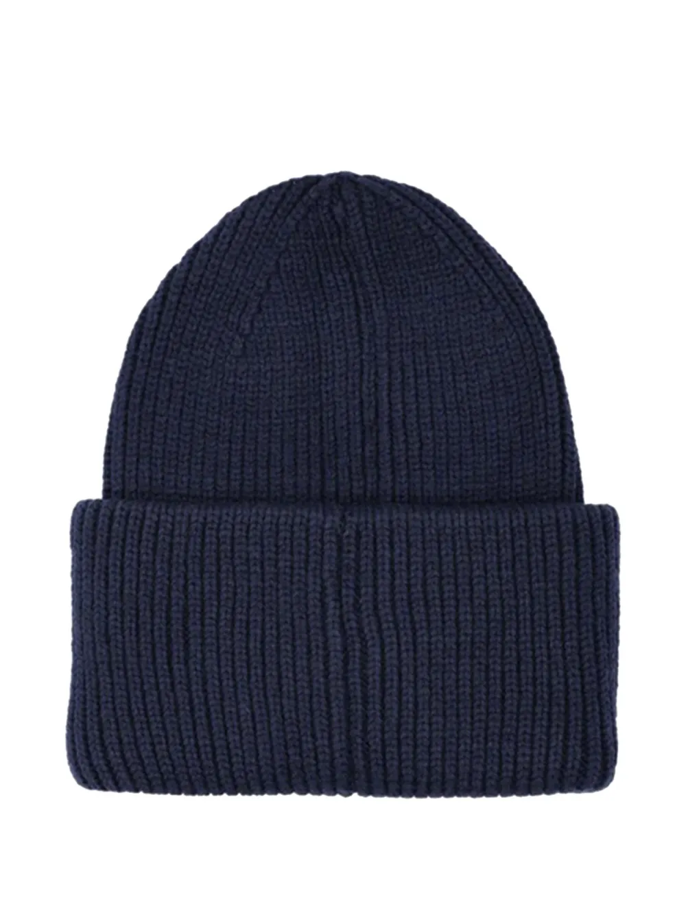 Napapijri flag-detail ribbed beanie hat - Blauw