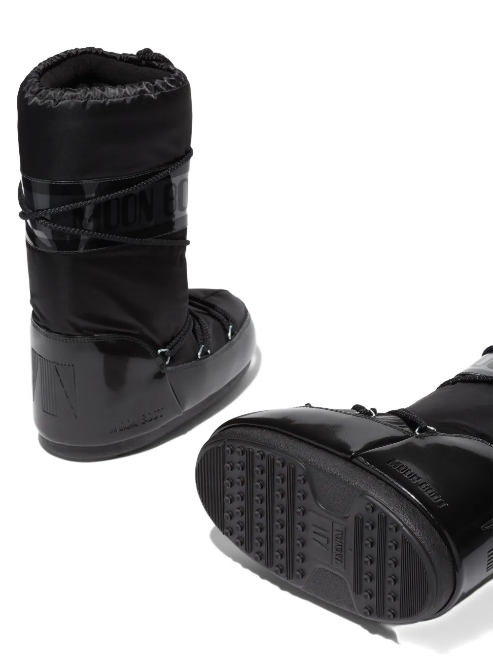 Moon Boot Kids Icon Glance lace-up boots Black