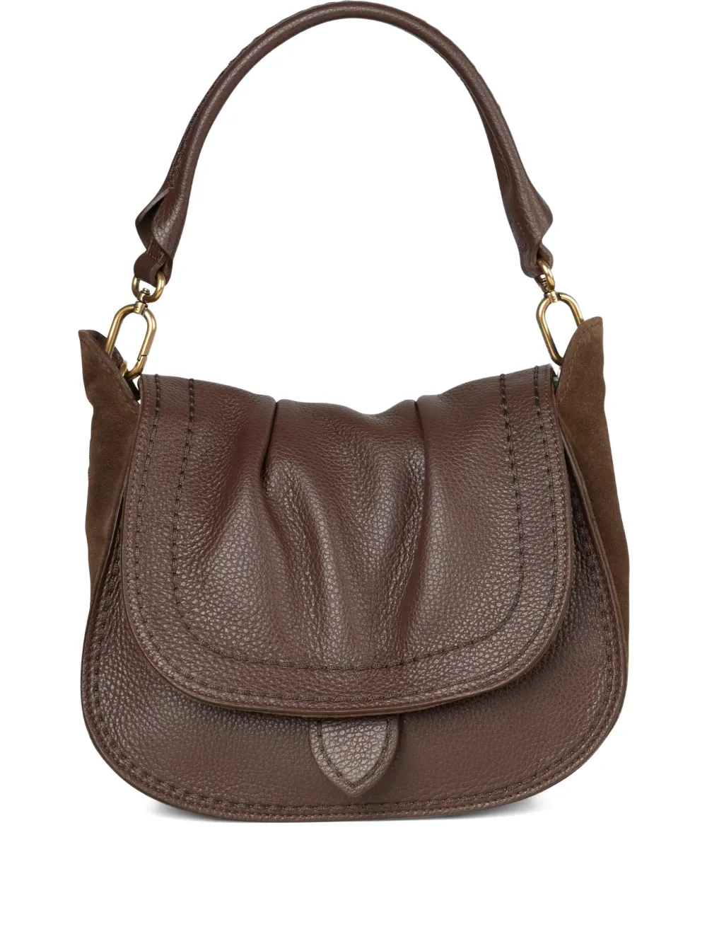 VISONA` Sella leather tote bag | Brown | Image 1