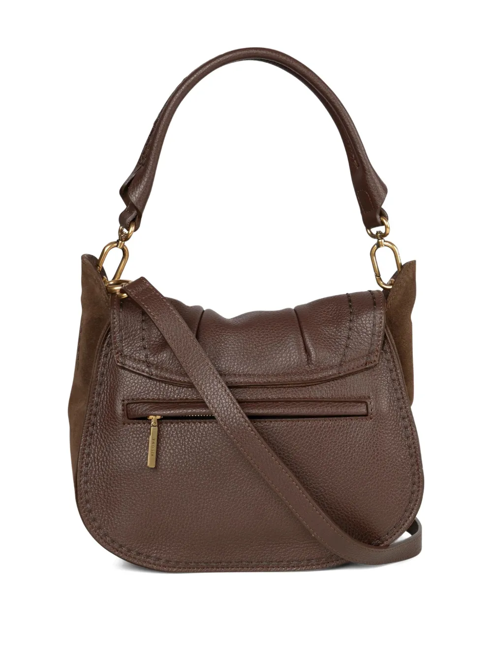 VISONA` Sella leather tote bag - Bruin