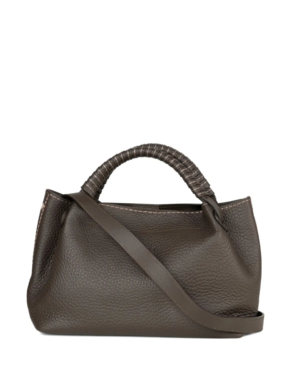 VISONA` Mia pebble-leather tote bag | Brown | Image 1