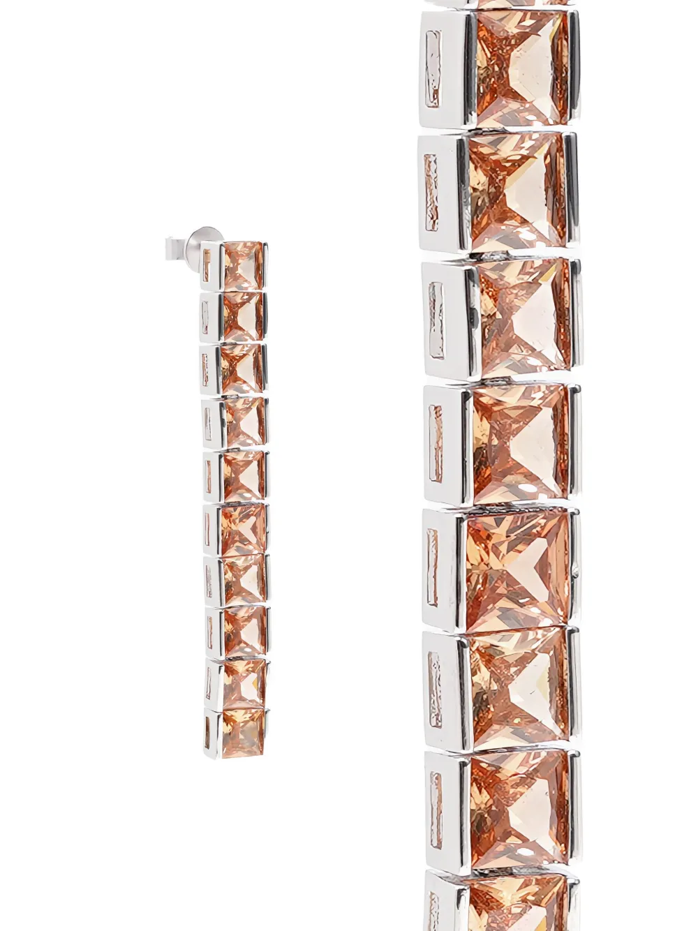 Izabel Display Tennis square-stone earrings | Image 2