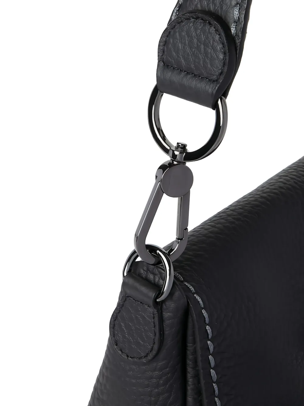Visonà Leather Shoulder Bag In Black