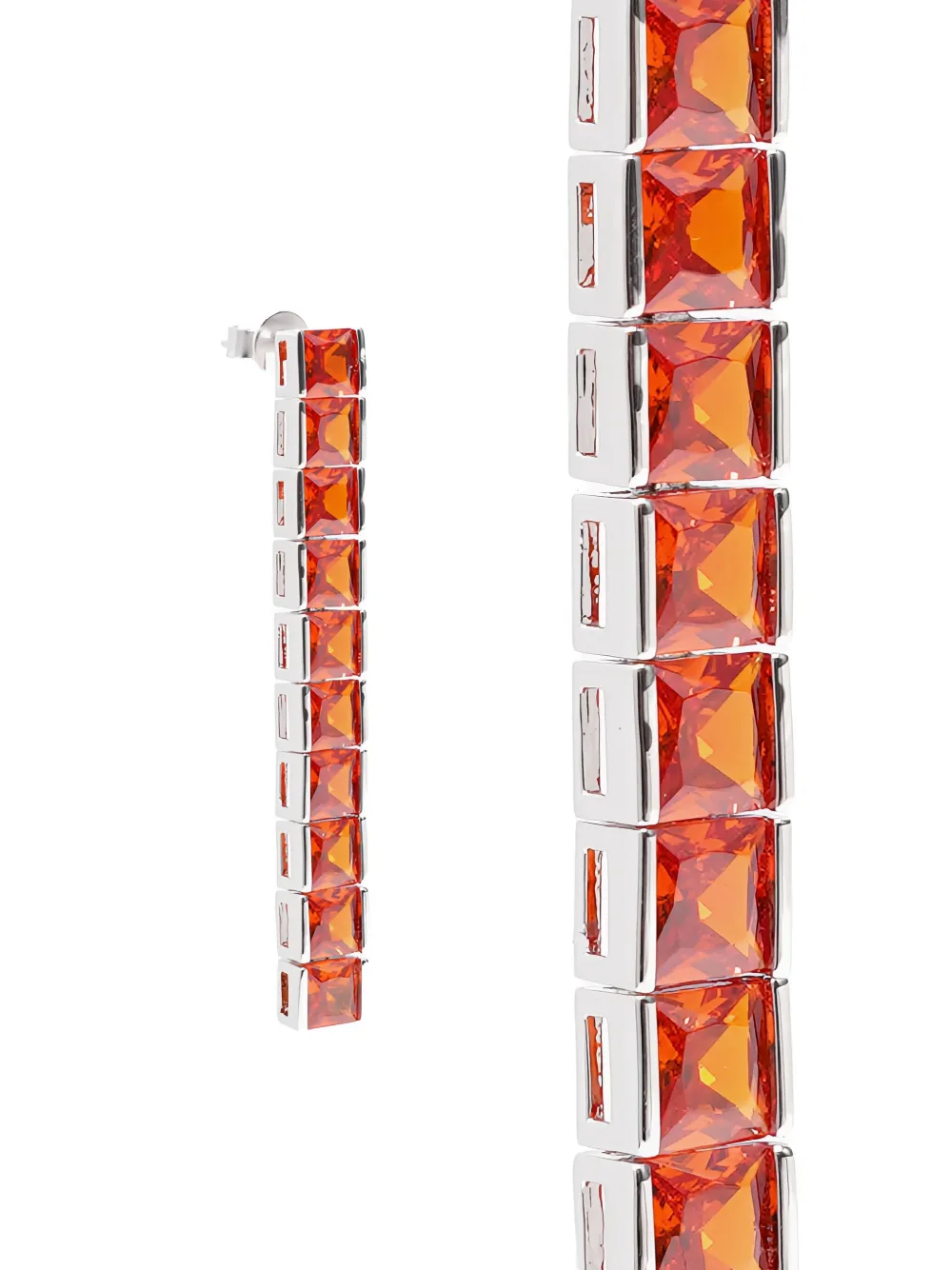 Izabel Display tennis-style earrings - Zilver
