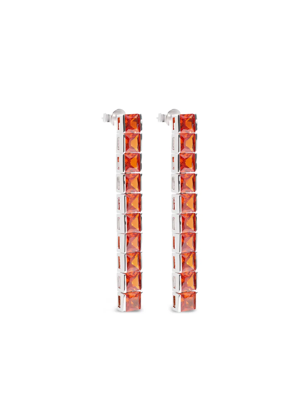 Izabel Display tennis-style earrings | Silver | Image 1