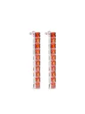 Izabel Display tennis-style earrings - Silver