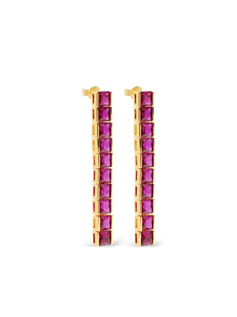 Izabel Display tennis-style earrings | Gold | Image 1