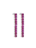 Izabel Display square-stone earrings - Silver