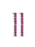 Izabel Display square-stone earrings - Silver