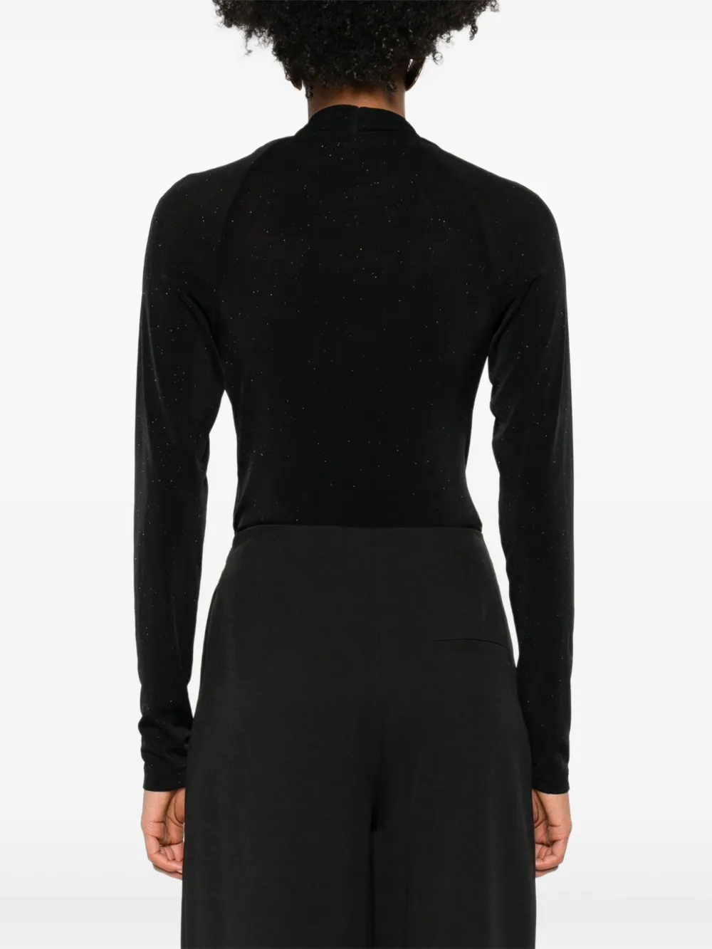 Eleh Wrap-effect Bodysuit In Black