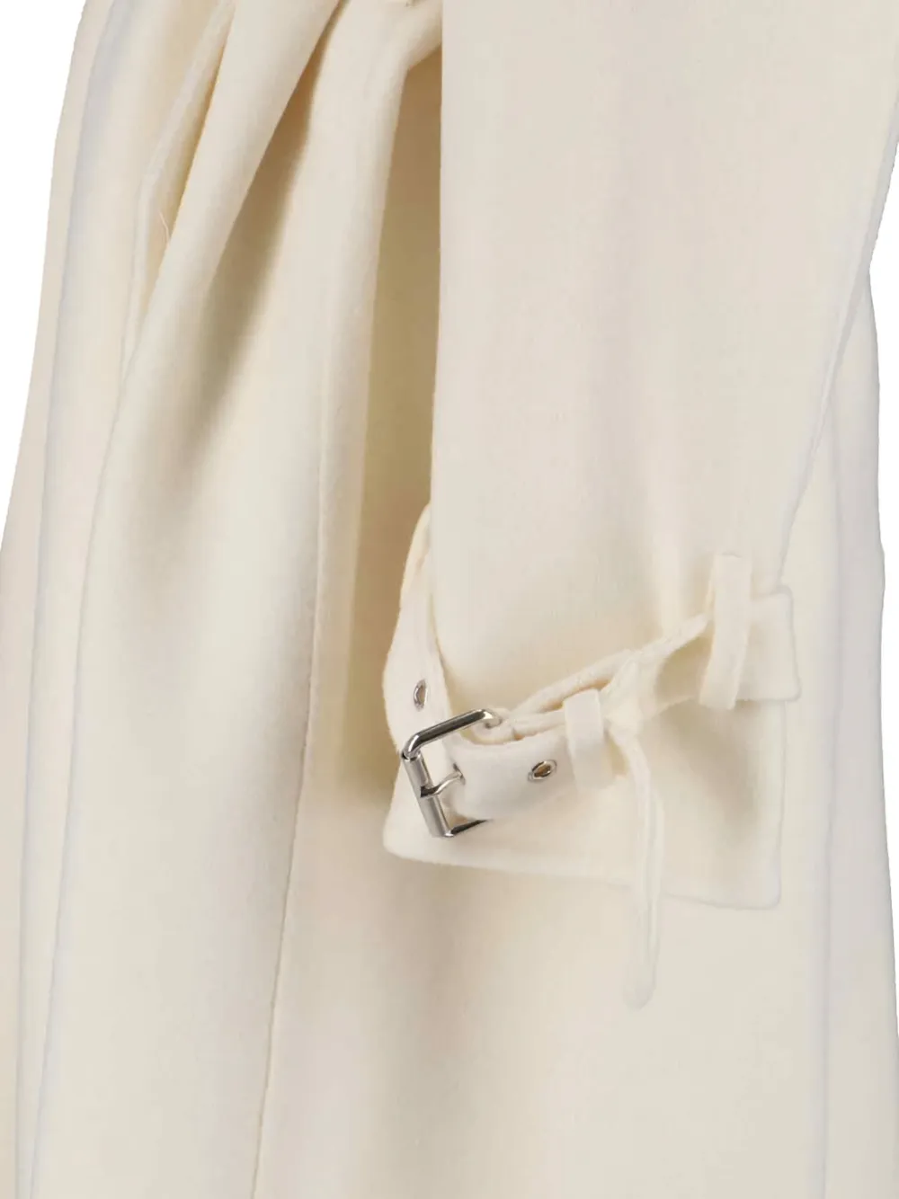 Ermanno Scervino Single-breasted Midi Tailored Coat With Belt And Collar In Real Sheepskin Fur In Gold