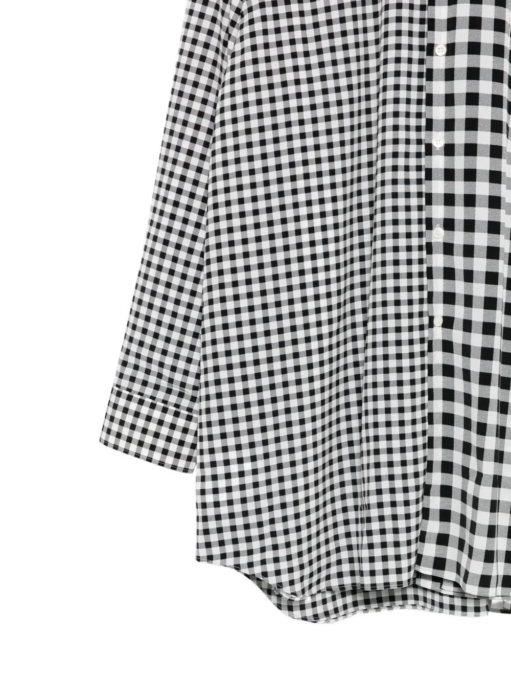 Comme Des Garçons Gingham-pattern Shirt In Black