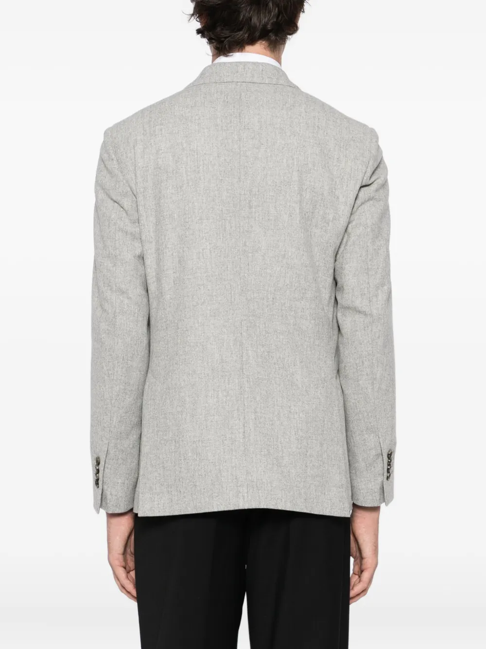 Lardini Double-breasted Blazer In Gray