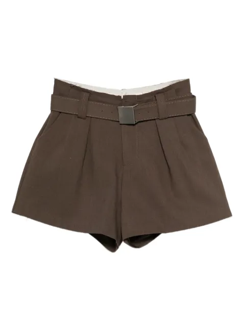 Eleh belted pleated shorts