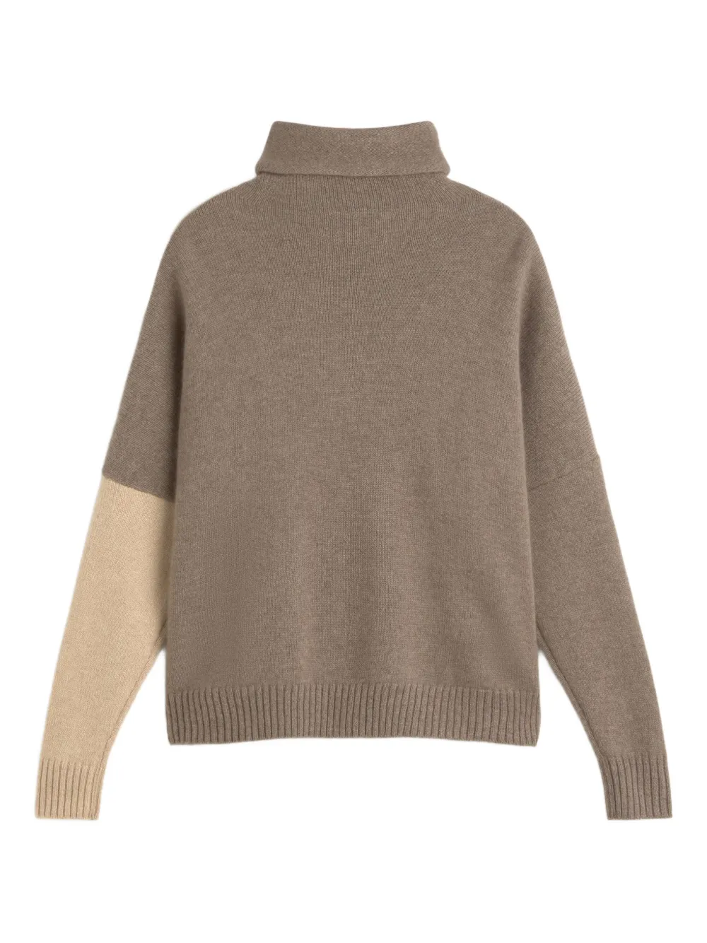 Kujten Colour-block Sweater In Brown