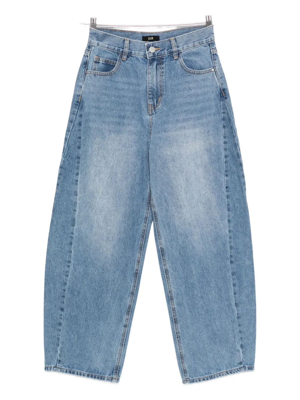 Eleh Cotton Straight Jeans In Blue