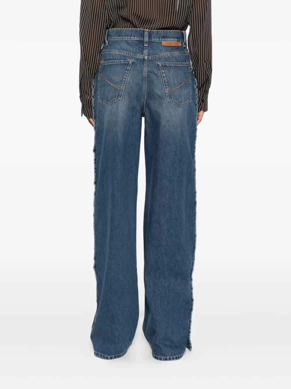 Stella Mccartney Loose Fit Denim Trousers In Blue