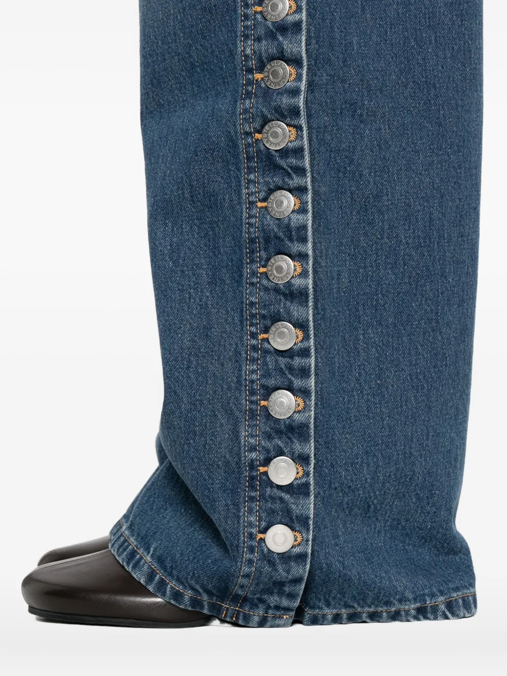 Stella Mccartney Loose Fit Denim Trousers In Blue
