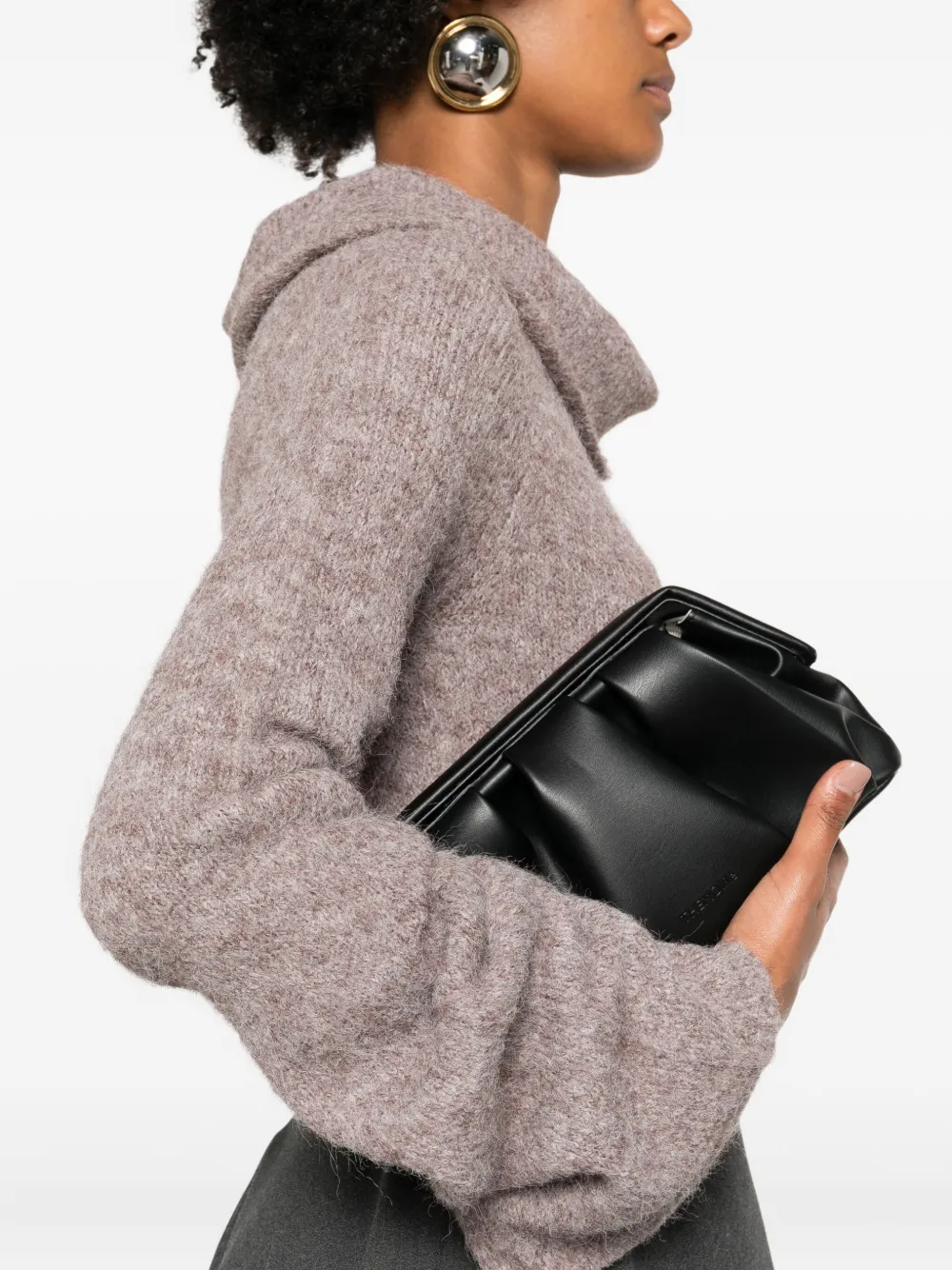 Eleh Turtleneck Wide-sleeve Sweater In Neutral