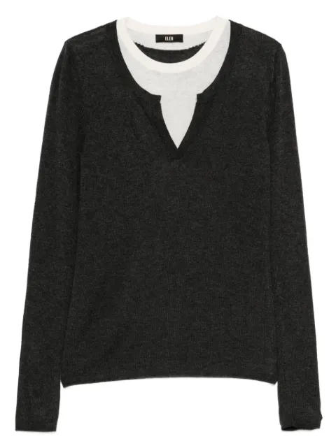 Eleh layered v-neck top