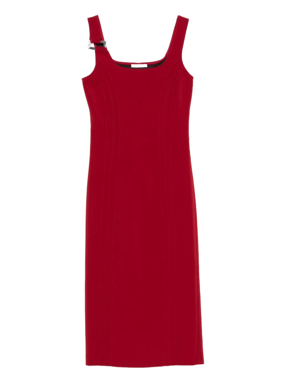 Patrizia Pepe buckle-detail fitted dress | Red | Image 1