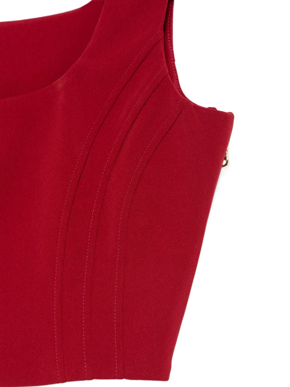 Patrizia Pepe Top met ritssluiting en gestikt vlak Rood