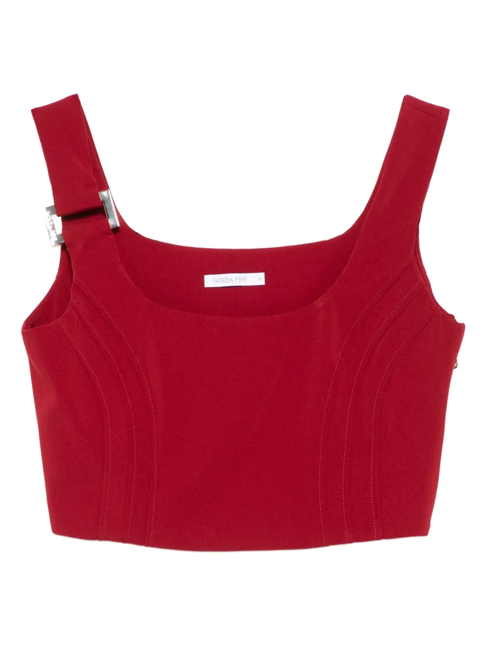 Patrizia Pepe seamed-panel zip-fastening top | Red | Image 1