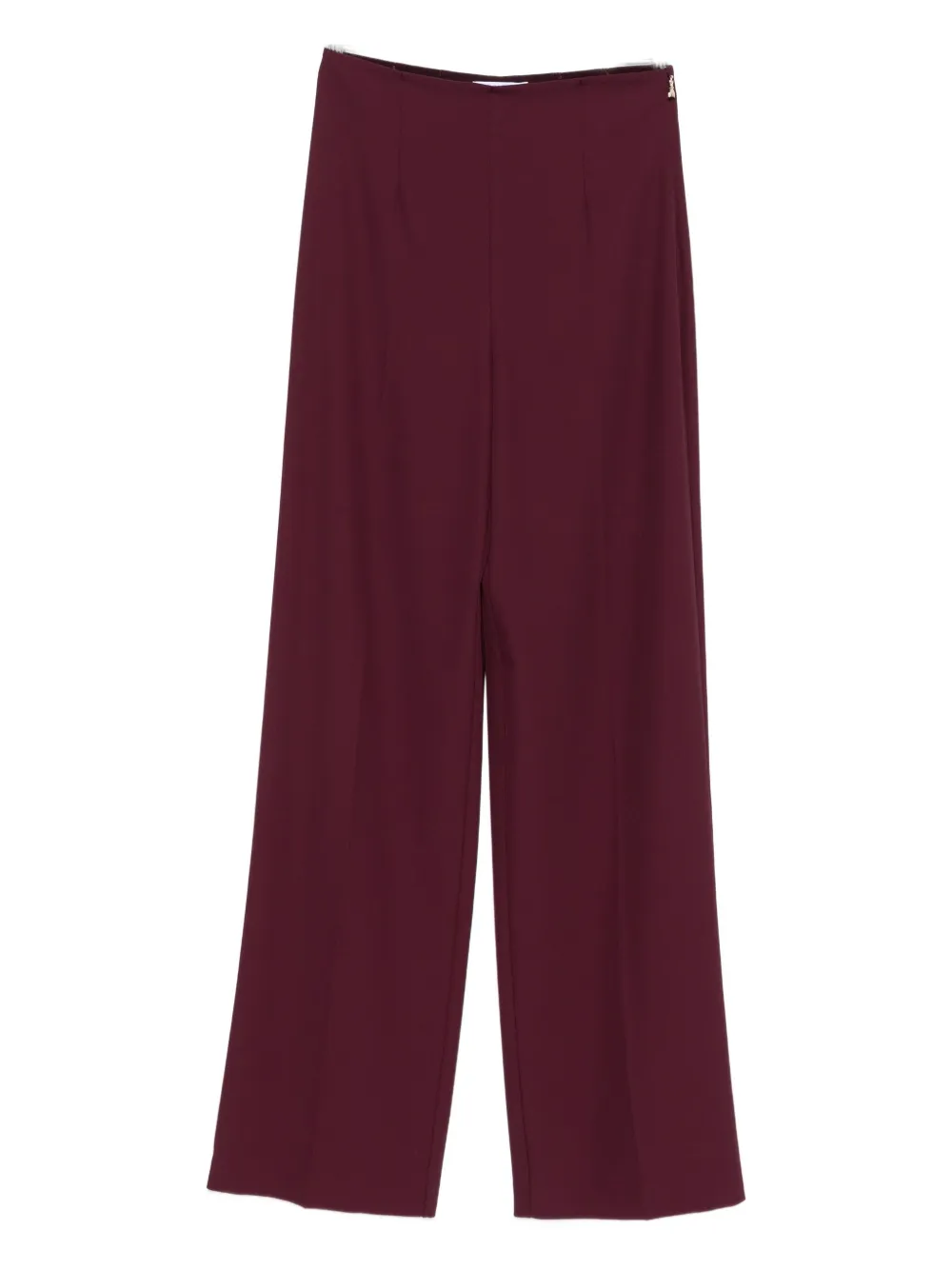 Patrizia Pepe High-waisted Wide-leg Trousers In Gold