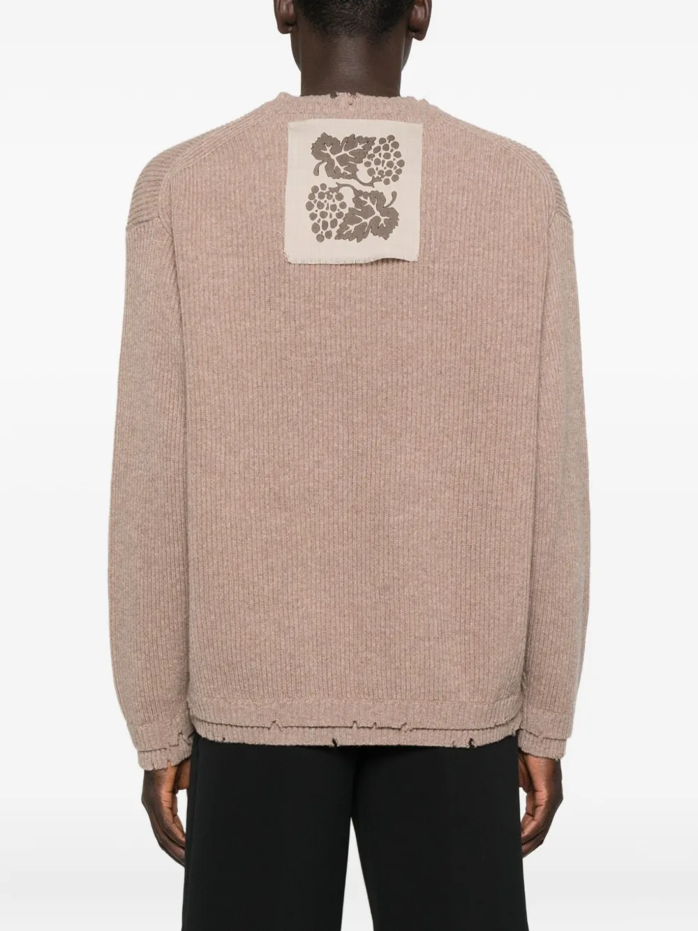 Federico Cina Ribbed Sweater In Brown