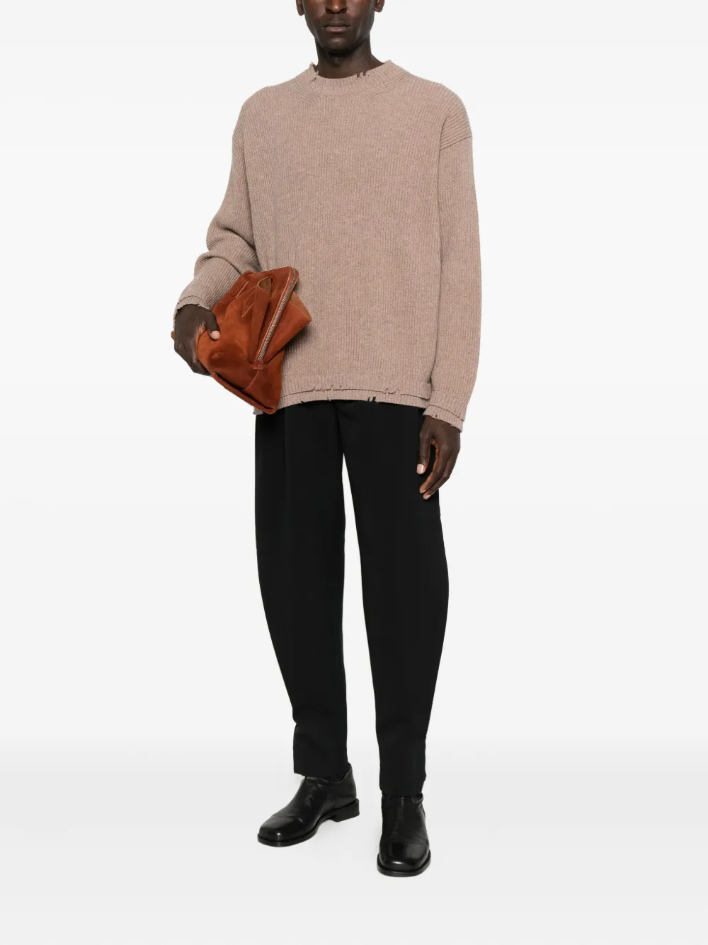 FEDERICO CINA ribbed sweater - Beige