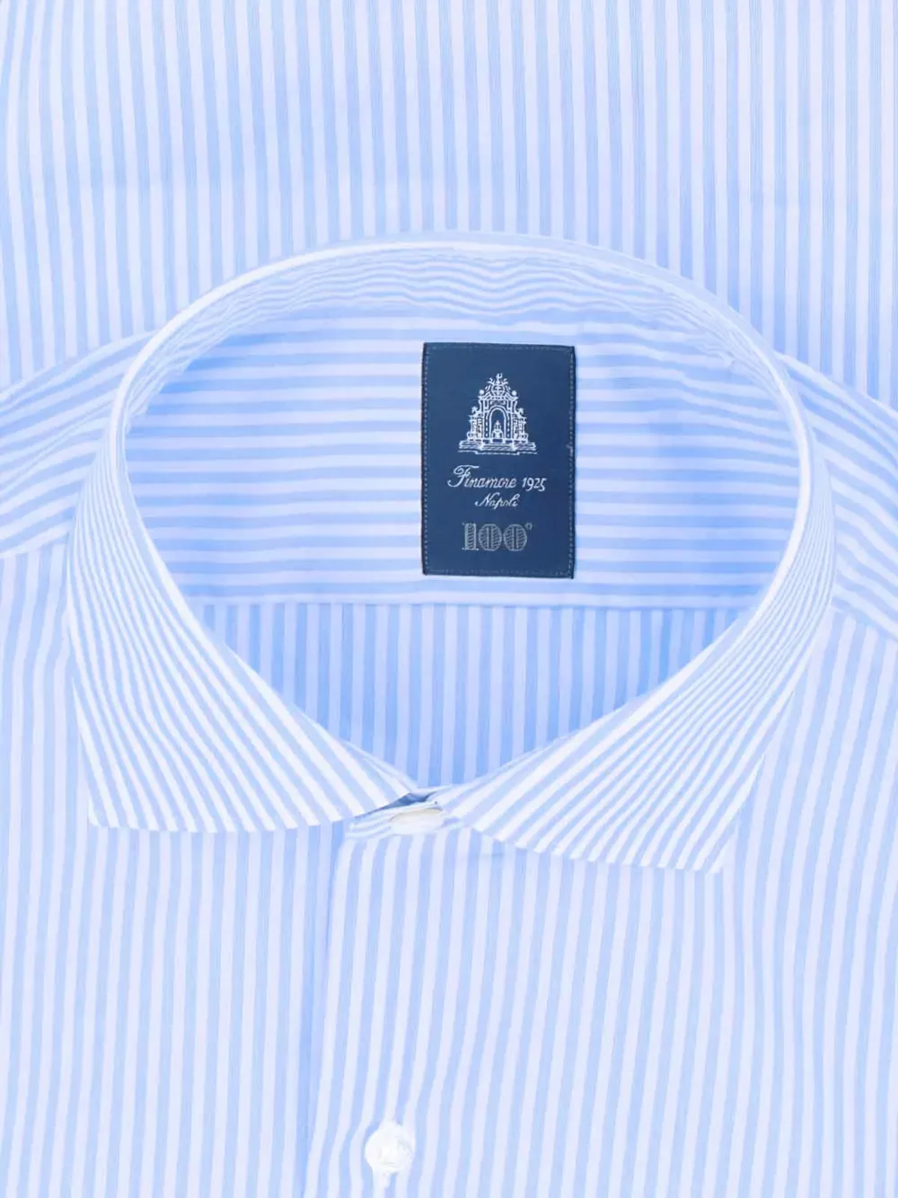 Finamore 1925 Napoli Striped-pattern Shirt In Blue