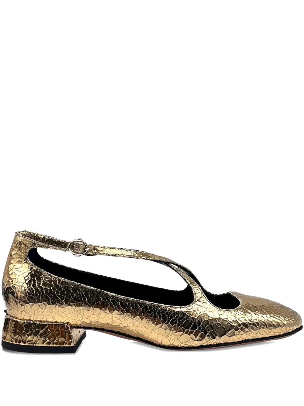 A.bocca 25mm Two For Love Square Toe Strap Sandals In Gold