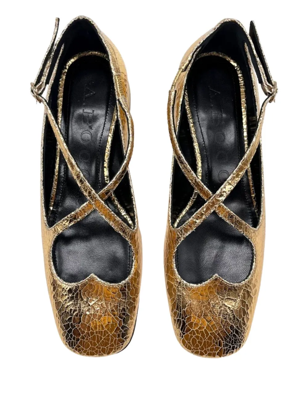 A.Bocca Two for Love pumps met gekruiste bandjes Goud