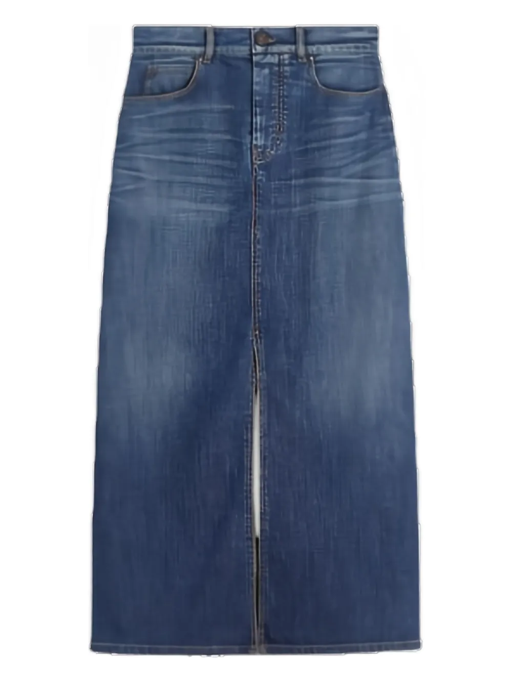 Weekend Max Mara Zarelia Denim Midi Skirt In Blue