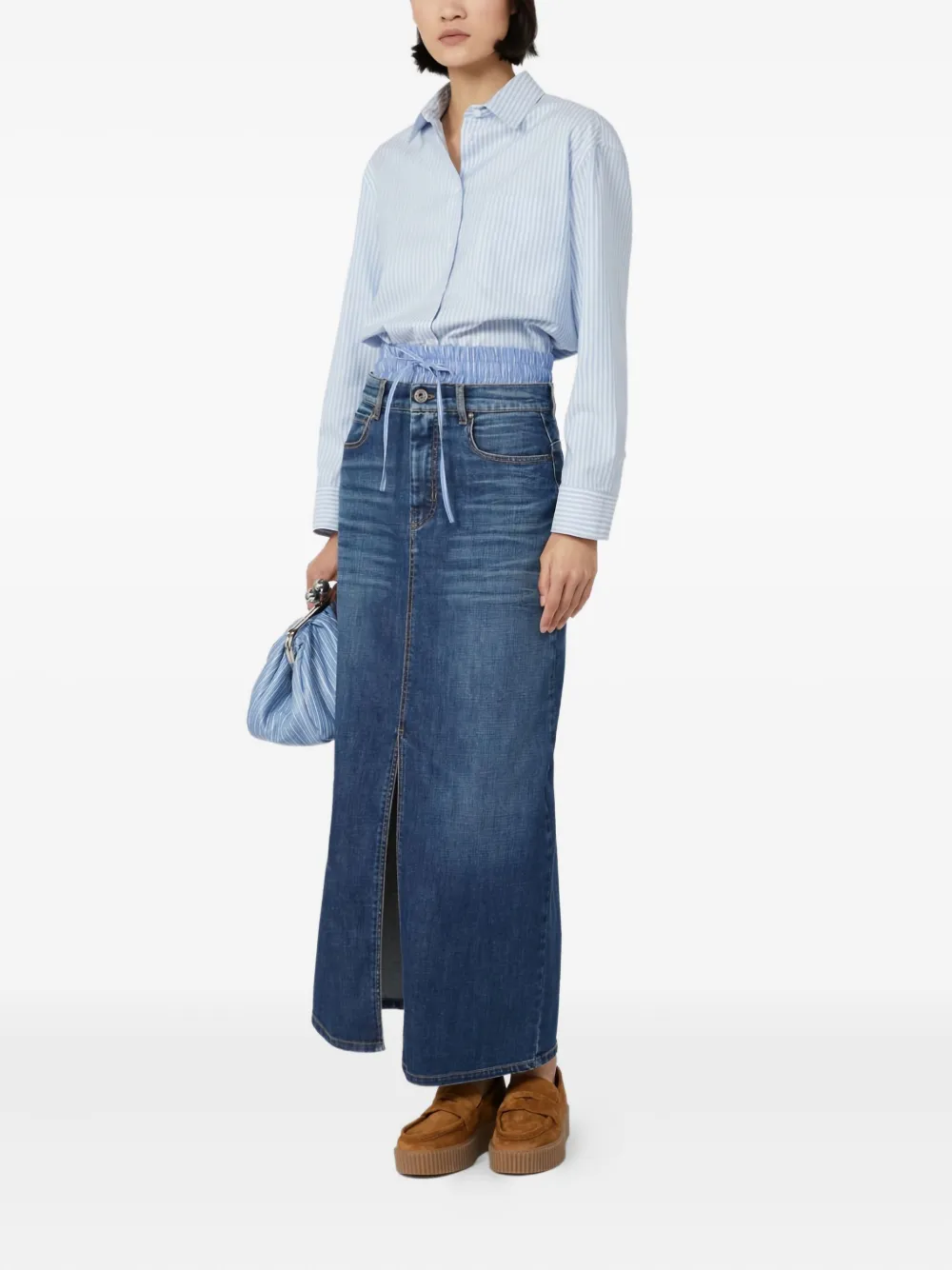 Weekend Max Mara Zarelia denim midi skirt - Blauw