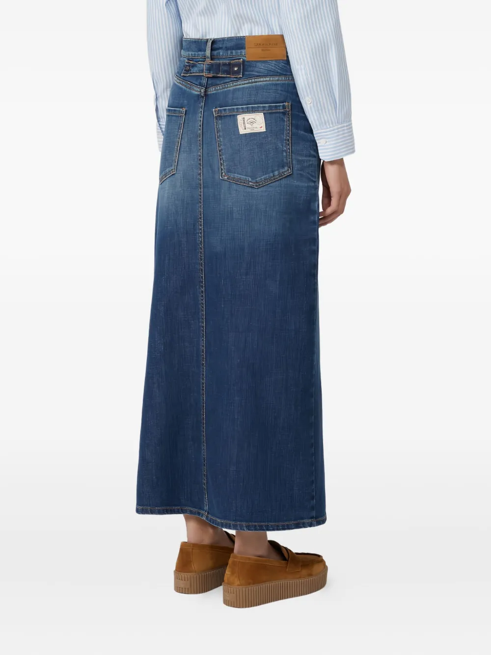 Weekend Max Mara Zarelia denim midi-rok Blauw