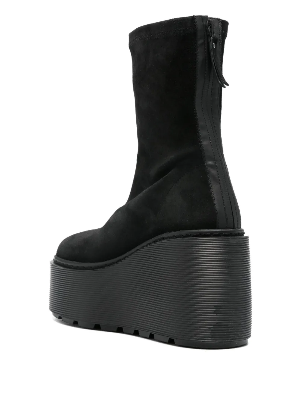 Vic Matie 100mm Stripy platform boots Black