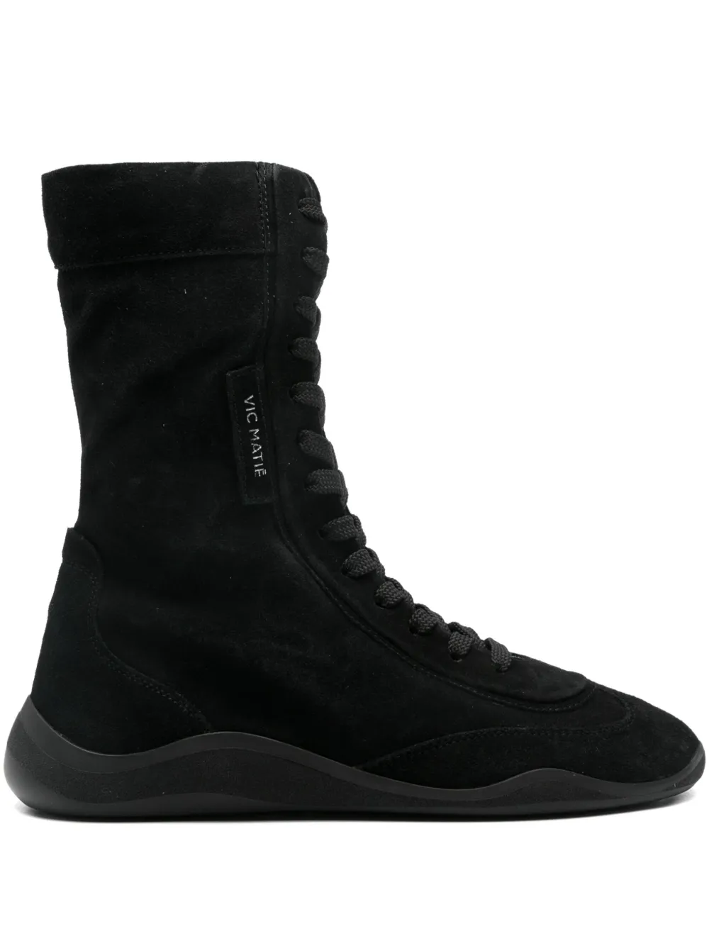 Vic Matie lace-up suede boots Black