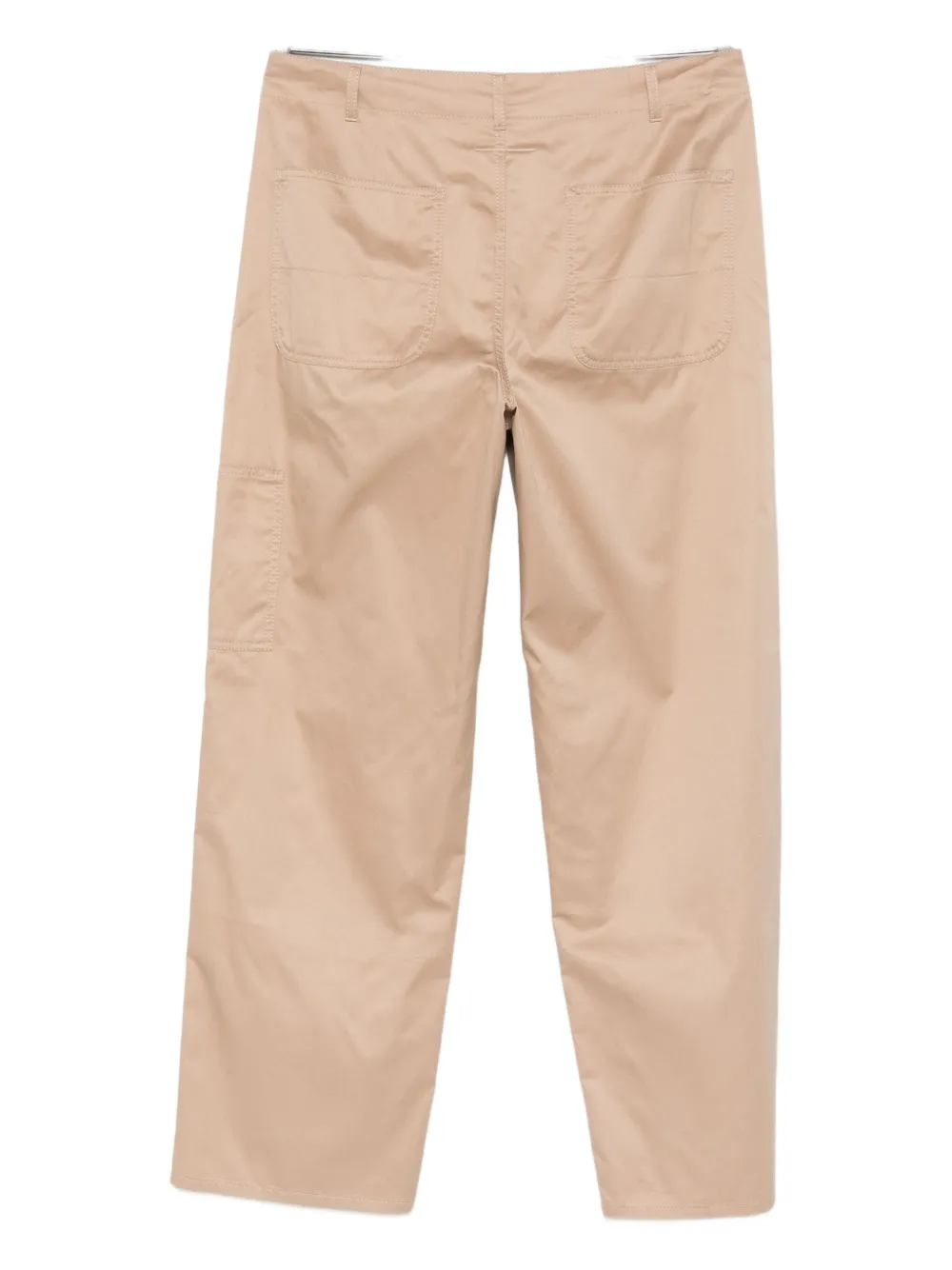 MM6 Maison Margiela Broek met gestikt logo - Beige