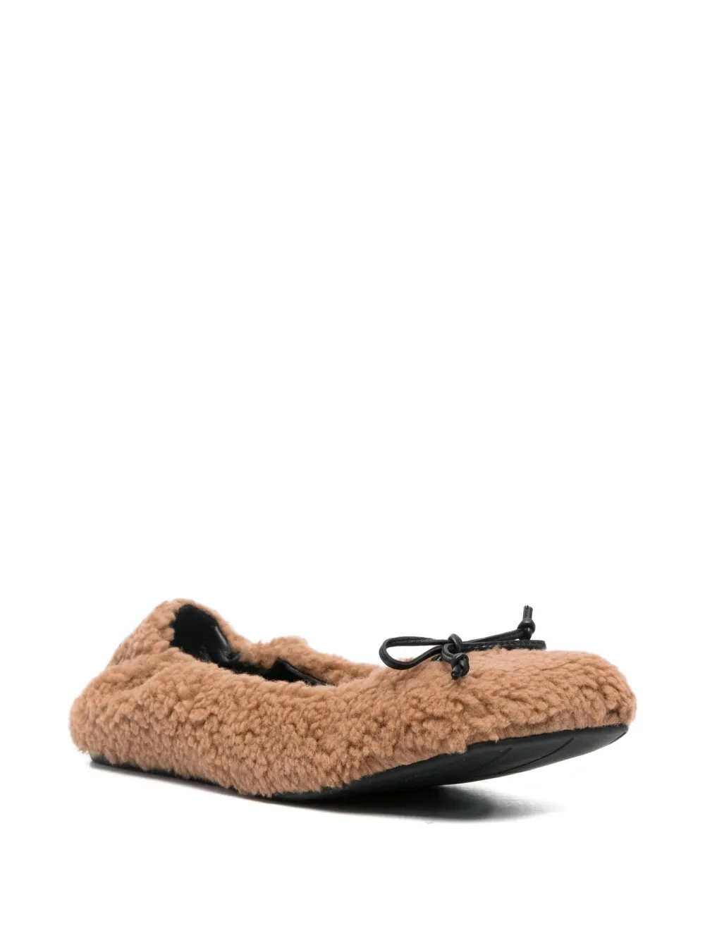 Vic Matie bow-detail flat - Beige