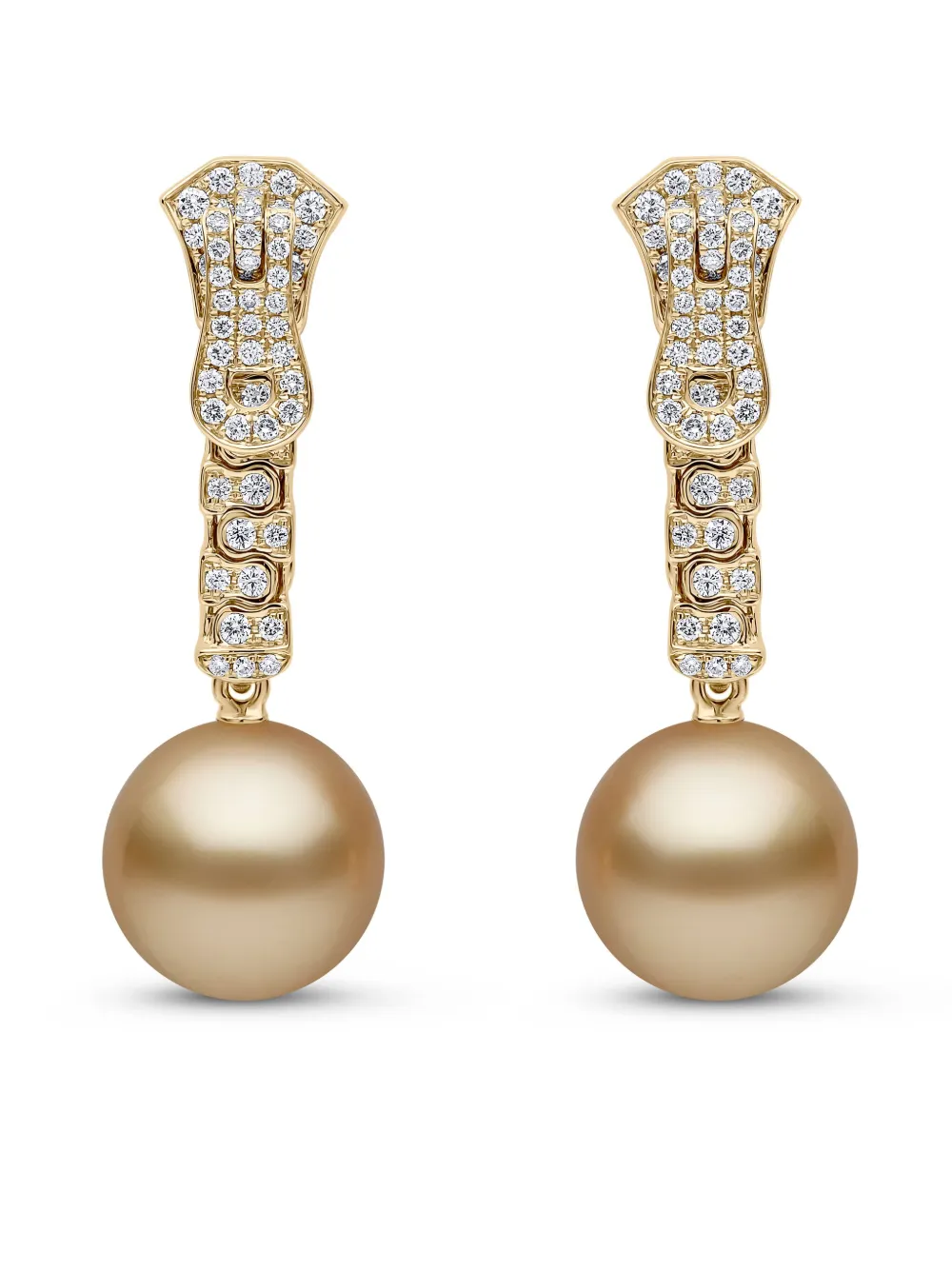 Yoko London 18K yellow gold Zyyp South Sea pearl and diamond earrings - Oro