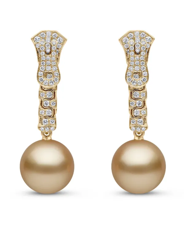Yoko London Zyyp ダイヤモンド＆サウスシーパール ドロップピアス 18K