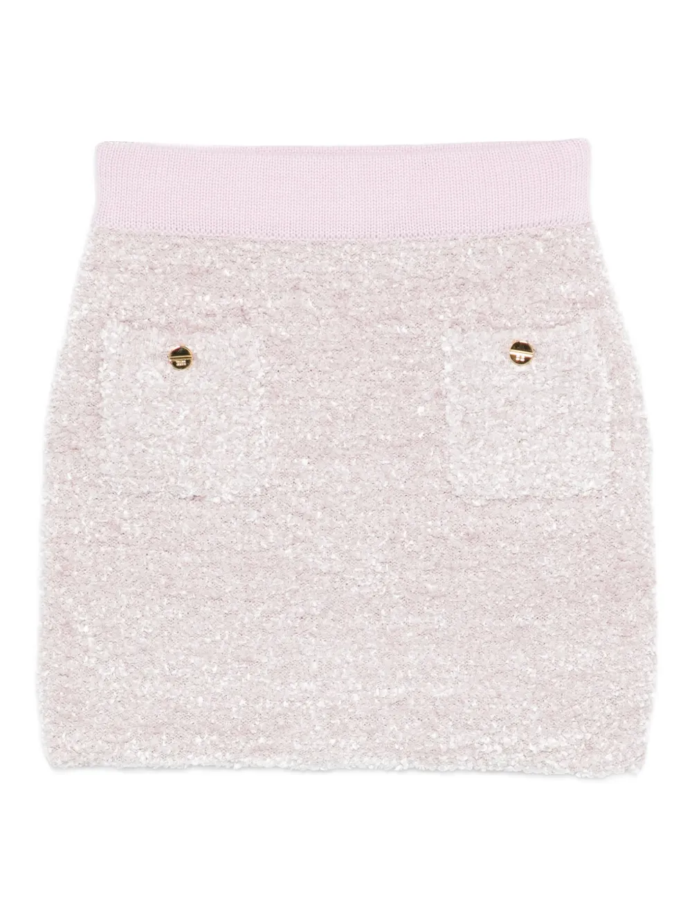 Elisabetta Franchi La Mia Bambina Bouclé Skirt In Multi