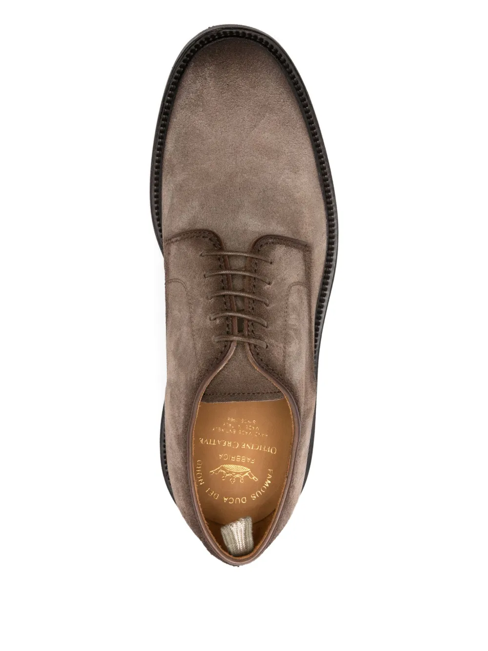 Officine Creative Suède derby schoenen Beige
