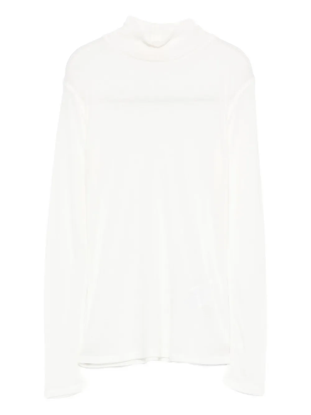 Elisabetta Franchi La Mia Bambina high-neck long-sleeve top | White | Image 1