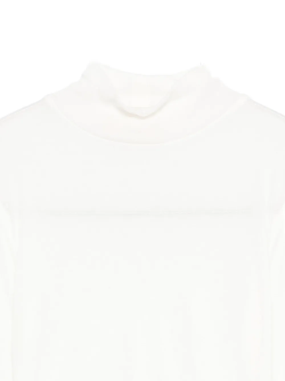 Elisabetta Franchi La Mia Bambina High-neck Long-sleeve Top In White